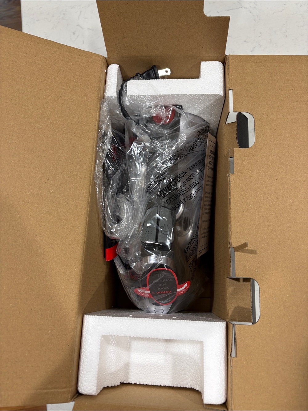 CHI Red and Silver Electronic Iron with Retractable Cord - Picture 4 of 4